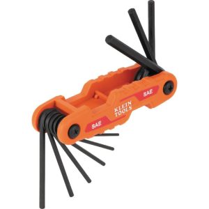 Folding Hex Key Set, 9-Key, SAE | Hex Keys Hand Tools Hex Keys