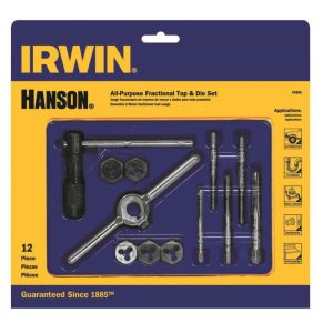 Fractional Tap and Hexagon Die -Best 5 Set | Taps & Dies Hand Tools Silver