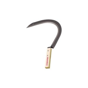 Handheld Tempered Steel Blade Grass Hook with Short Wood Handle | Hand Cutting Tools Hand Cutting Tools Black