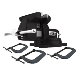 Holding Strong Kit, Black 746 Mechanics Vise and 3 Piece 400 Series C-Clamp Set | Clamps Clamps Clamps