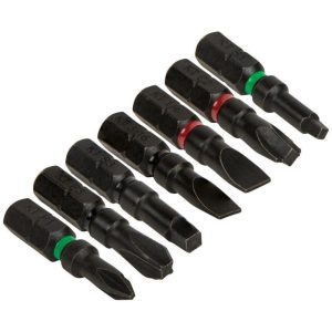 Impact Power Bits Assorted 7-PK | Sockets & Socket Sets Hand Tools Black