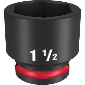 Impact Socket 1/2in Drive 1 1/2in Standard 6 Point | Sockets & Socket Sets Hand Tools Black