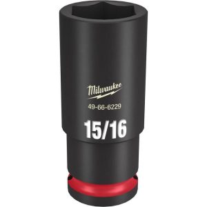 Impact Socket 1/2in Drive 15/16in Deep 6 Point | Sockets & Socket Sets Hand Tools Black