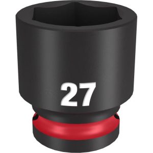 Impact Socket 1/2in Drive 27mm Standard 6 Point | Sockets & Socket Sets Hand Tools Black