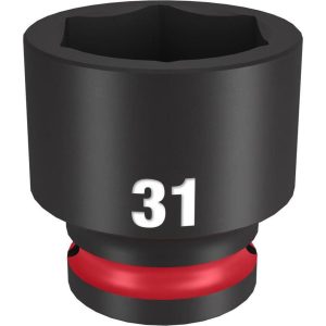 Impact Socket 1/2in Drive 31mm Standard 6 Point | Sockets & Socket Sets Hand Tools Black