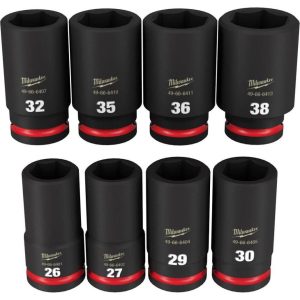 Impact Socket 3/4in Drive Metric 6 Point 8pc | Sockets & Socket Sets Hand Tools Black