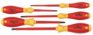 Insulated Cushion Grip Slotted and Phillips Screwdriver Set 5 Piece | Screwdrivers Hand Tools Red