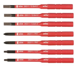 Insulated SlimLine Blade 7 Pc. Set | Screwdrivers Hand Tools Red