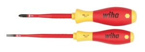 Insulated SlimLine Slotted & Phillips Screwdriver Set 2 Piece | Tool Sets Hand Tools Red