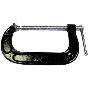 Malleable cast C-clamp 6 Inch opening 3-1/2 Inch throat – 1200 lb load limit | Clamps Clamps Black