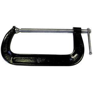 Malleable cast C-clamp 8 Inch opening 4 Inch throat – 1200 lb load limit | Clamps Clamps Black