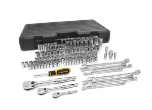 Mechanics Tool Set 1/4in 3/8in & 1/2in Drive 110pc | Sockets & Socket Sets Hand Tools Silver