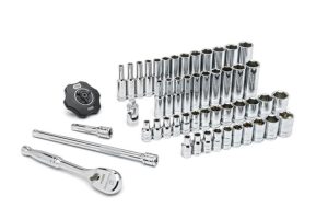 Mechanics Tool Set 1/4in Drive 6 Point SAE/Metric | Sockets & Socket Sets Hand Tools Silver