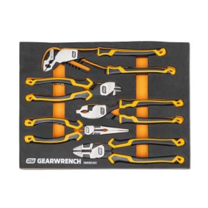 PITBULL Cushion Grip Pliers Set in Foam Storage Tray 5pc | Tool Sets Hand Tools Tool Sets