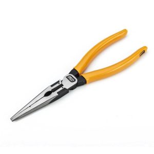 Pitbull Long Nose Pliers 8in Dipped Handle | Pliers Hand Tools Orange