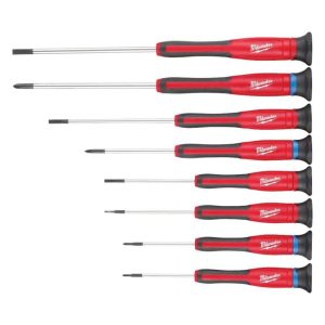 Precision Screwdriver Set 8pc | Screwdrivers Hand Tools Red & Black