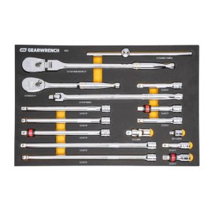 Ratchet & Drive Tool Set 1/2in 90T with EVA Foam Tray 16pc | Tool Sets Hand Tools Tool Sets