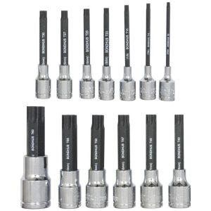 Set 13 Pro Hold Star Bits 2 Inch (T8-T60) with Sockets in Clamshell | Hex Keys Hand Tools Hex Keys