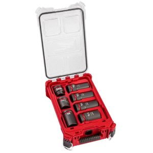 SHOCKWAVE Impact Duty 1 in Drive 7 Piece MM & SAE Wheel Service Socket PACKOUT Set | Sockets & Socket Sets Hand Tools Sockets & Socket Sets