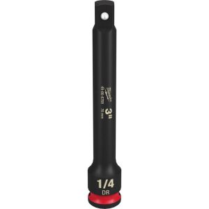 SHOCKWAVE Impact Duty 3inch Extension 1/4inch Drive | Sockets & Socket Sets Hand Tools Black