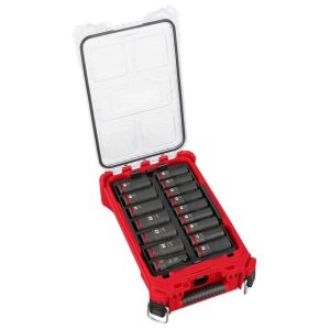 SHOCKWAVE Impact Duty Socket 1/2 Dr 16pc MM PACKOUT Set | Sockets & Socket Sets Hand Tools Black