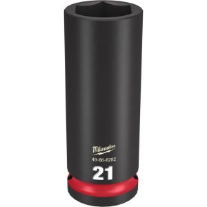 SHOCKWAVE Impact Duty Socket 1/2in Drive 21MM Deep 6 Point | Sockets & Socket Sets Hand Tools Black