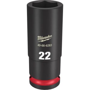 SHOCKWAVE Impact Duty Socket 1/2in Drive 22MM Deep 6 Point | Sockets & Socket Sets Hand Tools Black