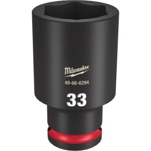 SHOCKWAVE Impact Duty Socket 1/2in Drive 33MM Deep 6 Point | Sockets & Socket Sets Hand Tools Black