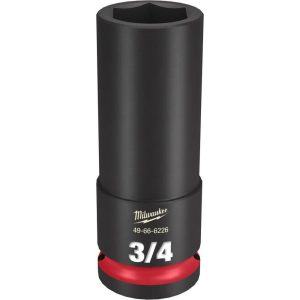 SHOCKWAVE Impact Duty Socket 1/2in Drive 3/4in Deep 6 Point | Sockets & Socket Sets Hand Tools Black