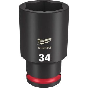 SHOCKWAVE Impact Duty Socket 1/2in Drive 34MM Deep 6 Point | Sockets & Socket Sets Hand Tools Black