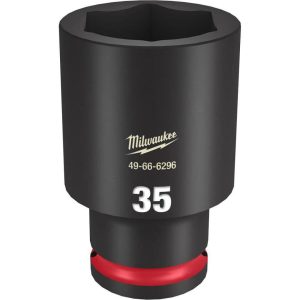 SHOCKWAVE Impact Duty Socket 1/2in Drive 35MM Deep 6 Point | Sockets & Socket Sets Hand Tools Black