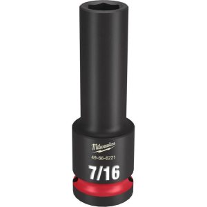 SHOCKWAVE Impact Duty Socket 1/2in Drive 7/16in Deep 6 Point | Sockets & Socket Sets Hand Tools Black