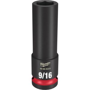 SHOCKWAVE Impact Duty Socket 1/2in Drive 9/16in Deep 6 Point | Sockets & Socket Sets Hand Tools Black