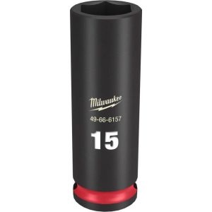 SHOCKWAVE Impact Duty Socket 3/8in Drive 15MM Deep 6 Point | Sockets & Socket Sets Hand Tools Black