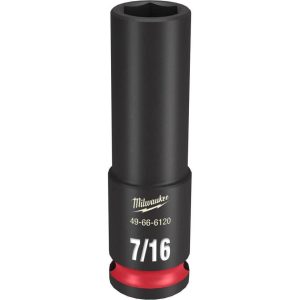 SHOCKWAVE Impact Duty Socket 3/8in Drive 7/16in Deep 6 Point | Sockets & Socket Sets Hand Tools Black