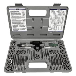 39 pc NC/NF Tap & Die Set | Taps & Dies Hand Tools Silver