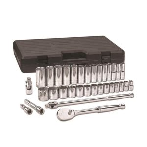 SET SKT STD/DP SAE 1/2DR | Sockets & Socket Sets Hand Tools Silver