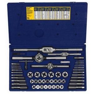 53 Pc. Metric Tap & Hex Die Set | Taps & Dies Hand Tools Silver