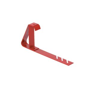 6 In. x 90 Degree Red Fixed Steel Roof Bracket | Wrecking Pry Bars Hand Tools Red